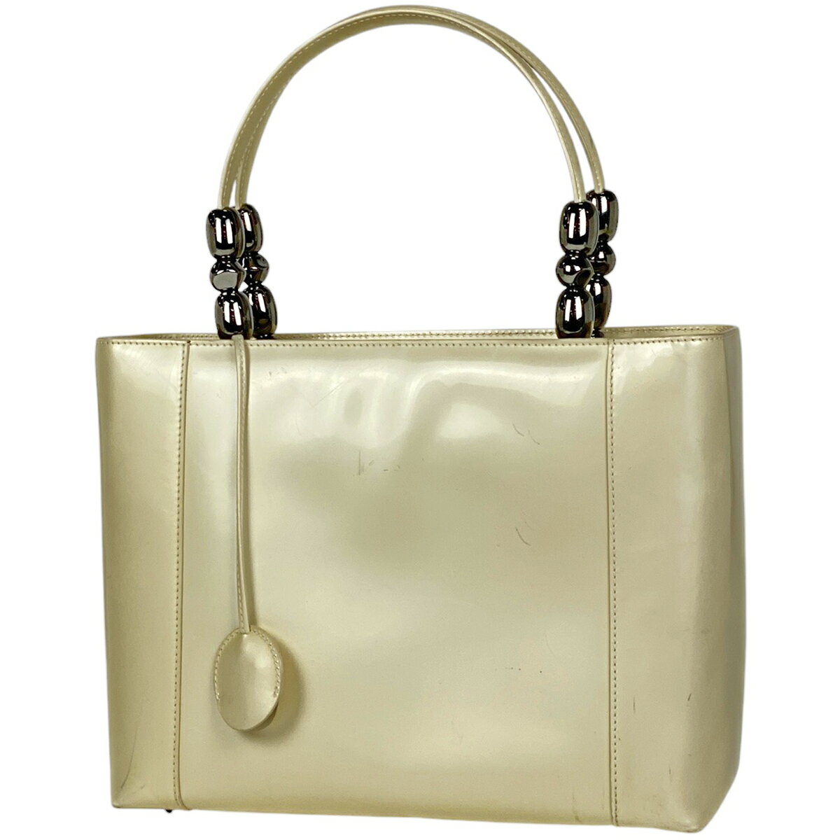 クリスチャンディオール Christian Dior マリスパール ハンドバッグ 2WAY ショルダーバッグ エナメル ハンドバッグ パテントレザー ホワイト レディース 【中古】