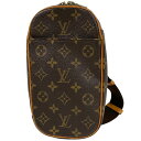 ルイ・ヴィトン Louis Vuitton ポシェット ガンジュ ショルダーバッグ 肩掛け ボディバッグ モノグラム ブラウン M51870 メンズ 【中古】