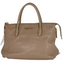 ミュウ ミュウ Miu Miu マドラス ハンドバッグ 2WAY ショルダーバッグ ハンドバッグ レザー ピンクベージュ RN1016 レディース 【中古】