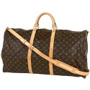 ルイ・ヴィトン Louis Vuitton キーポル バンドリエール 60 旅行 出張 2WAY ショルダーバッグ ボストンバッグ モノグラム ブラウン M41412 レディース 【中古】 msp29(4)