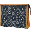 ルイ・ヴィトン Louis Vuitton ポッシュ トワレ 26 小物入れ クラッチバッグ モノグラムジャガード 化粧ポーチ モノグラム ブルー M80306...