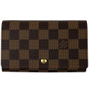 【ラッピング可】ルイ・ヴィトン Louis Vuitton ポルト モネ ビエ トレゾール L字ファスナー 二つ折り財布 ダミエ ブラウン N61730 レディ...
