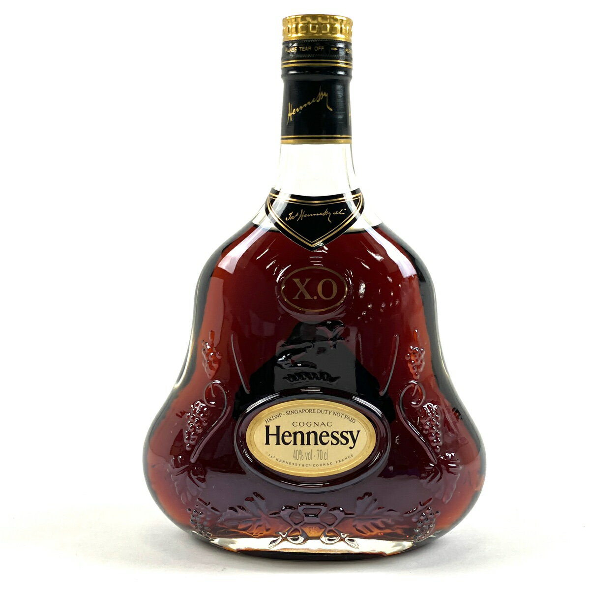 ヘネシー Hennessy XO 金キャップ クリアボトル 700ml ブランデー コニャック 【中古】