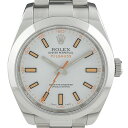 【ラッピング可】【OH済】 ロレックス ROLEX ミルガウス 116400 腕時計 SS 自動巻き ホワイト メンズ 【中古】(2)