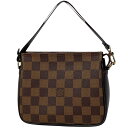 ルイ・ヴィトン Louis Vuitton トゥルース メイクアップ メイク コスメ アクセサリーポーチ ダミエ ブラウン N51982 レディース 【中古】
