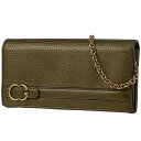 【ラッピング可】グッチ GUCCI ロゴ チェーン ウォレット 二つ折り GG 長財布 レザー ブロンズ 270010 レディース 【中古】(4)