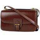エルメス HERMES ドリー ハンドバッグ 肩掛け ショルダーバッグ ボックスカーフ ボルドー 〇O レディース 【中古】