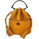 コーチ COACH ロゴ ハンドバッグ 2WAY ショルダーバッグ タッセル 巾着型 ハンドバッグ レザー オレンジ 651 レディース 【中古】(4)