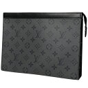 ルイ・ヴィトン Louis Vuitton ポシェット ヴォワヤージュ クラッチバッグ モノグラムリバース セカンドバッグ モノグラムエクリプス ノワール(ブラック) グレー M69535 メンズ 【中古】