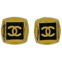 シャネル CHANEL ココマーク イヤリング GP ゴールド ブラック レディース 【中古】 msp29