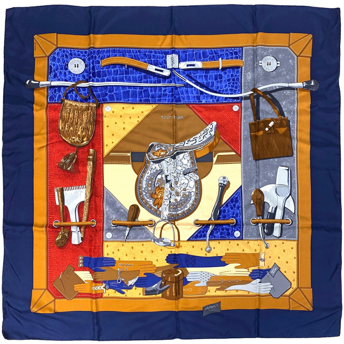 Hermès Tout Cuir シルクスカーフ 楽天市場】エルメス スカーフ cuirの通販