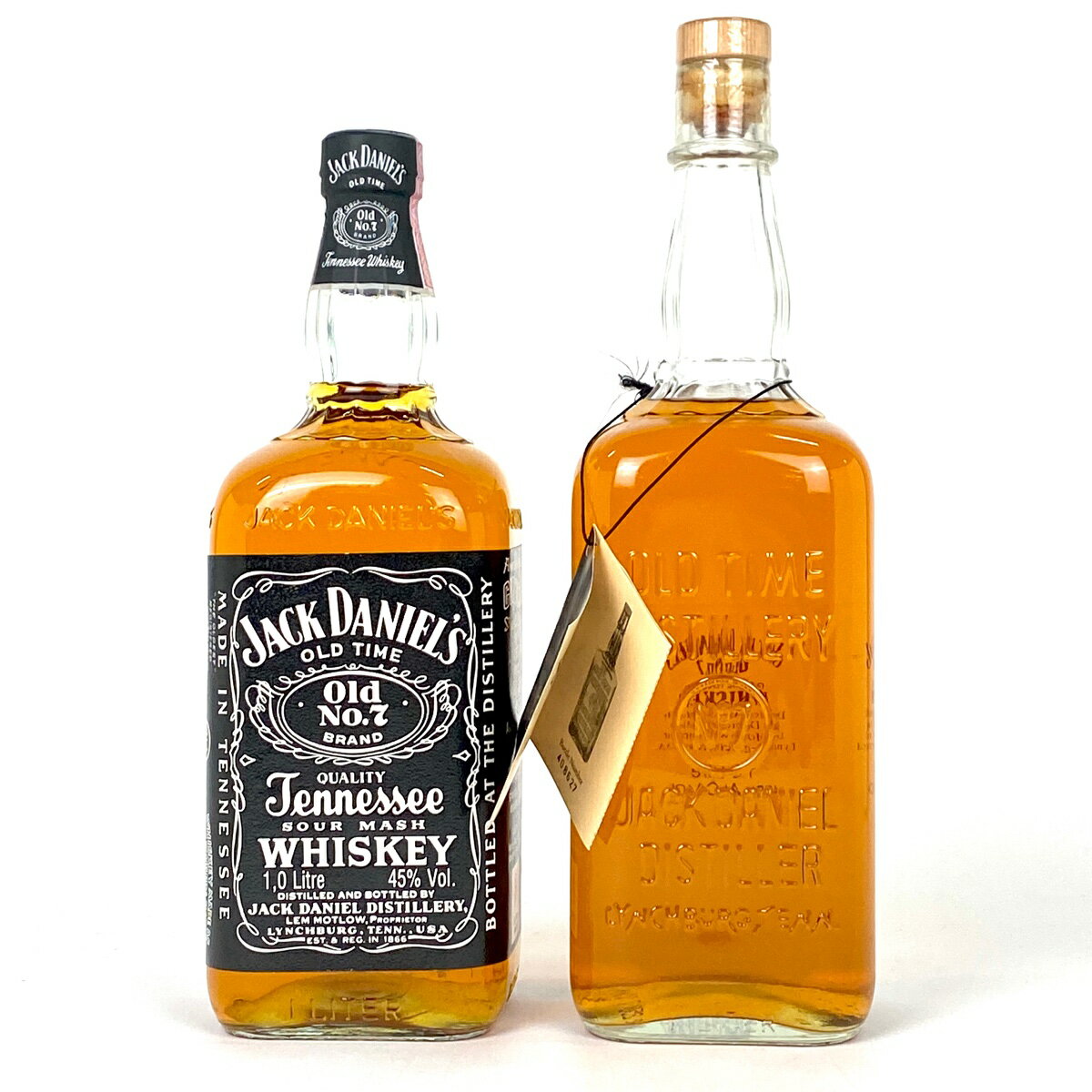 2本 ジャックダニエル JACK DANIELS オールド NO.7 オールドNO.7 1895 レプリカボトル 1000ml ウイスキー セット 【中古】