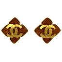 シャネル CHANEL ココマーク カラーストーン イヤリング グリポア CC イヤリング GP ゴールド ブラウン レディース 【中古】 msp29