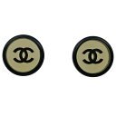 シャネル CHANEL ココマーク イヤリング ラウンド 丸型 イヤリング プラスチック ブラック クリア レディース 【中古】