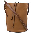 ロエベ LOEWE ゲート バケットバッグ 肩掛け 斜め掛け ショルダーバッグ レザー ブラウン レディース 【中古】