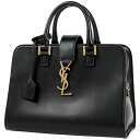 サンローラン SAINT LAURENT ベイビー モノグラム カバス 2WAY ショルダーバッグ ハンドバッグ レザー ブラック 568853 レディース 【中古】