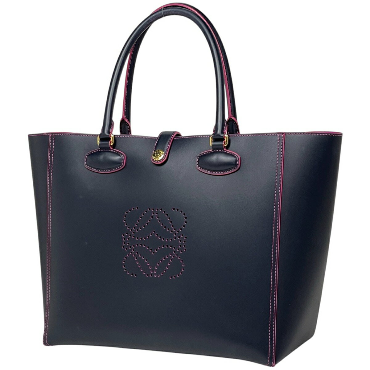 ■美品■ 激レア LOEWE アナグラム ハンドバッグ ネイビー ブラウン 楽天市場】ロエベ アナグラム(カラーネイビー)(バッグ・小物