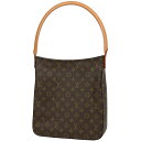ルイ・ヴィトン Louis Vuitton ルーピング GM 肩掛け ワンショルダー ショルダーバッグ モノグラム ブラウン M51145 レディース 【中古】