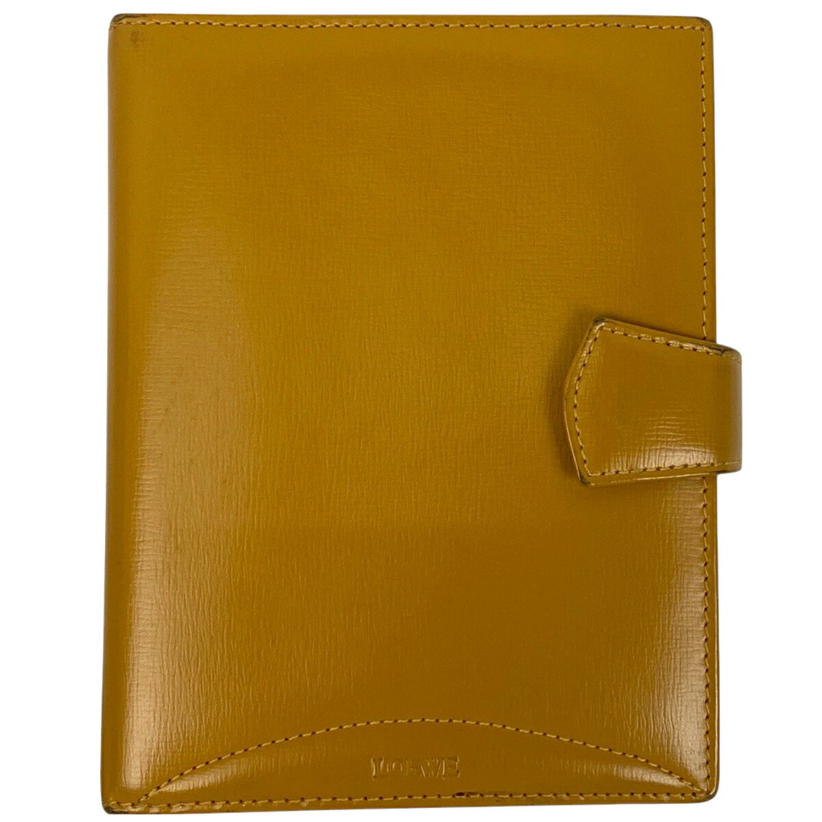 【在庫一掃】 ロエベ LOEWE ロゴ 手帳カバー アドレス帳 手帳 レザー イエロー レディース 【中古】