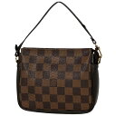 ルイ・ヴィトン Louis Vuitton トゥルース メイクアップ メイク コスメ アクセサリーポーチ ダミエ ブラウン N51982 レディース 【中古】
