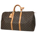 ルイ・ヴィトン Louis Vuitton キーポル 55 ハンドバッグ 旅行 出張 ビジネス ボストンバッグ モノグラム ブラウン M41424 レディース 【中古】