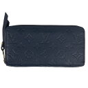 ルイ・ヴィトン Louis Vuitton ジッピー ウォレット 札入れ 小銭入れ ラウンドファスナー ラウンドジップ 長財布 モノグラムアンプラント マリーヌルージュ(ネイビー) M62121 レディース 【中古】