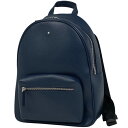 モンブラン MONTBLANC ロゴ リュックサック バッグパック マイスターシュテック リュック レザー ネイビー メンズ 【中古】