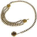 シャネル CHANEL ココマーク チェーン ベルト CCマーク 3連 ベルト GP ゴールド レディース 【中古】