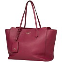 グッチ GUCCI スウィング トートバッグ ロゴ ショルダーバッグ トートバッグ レザー ピンク 354397 レディース 【中古】