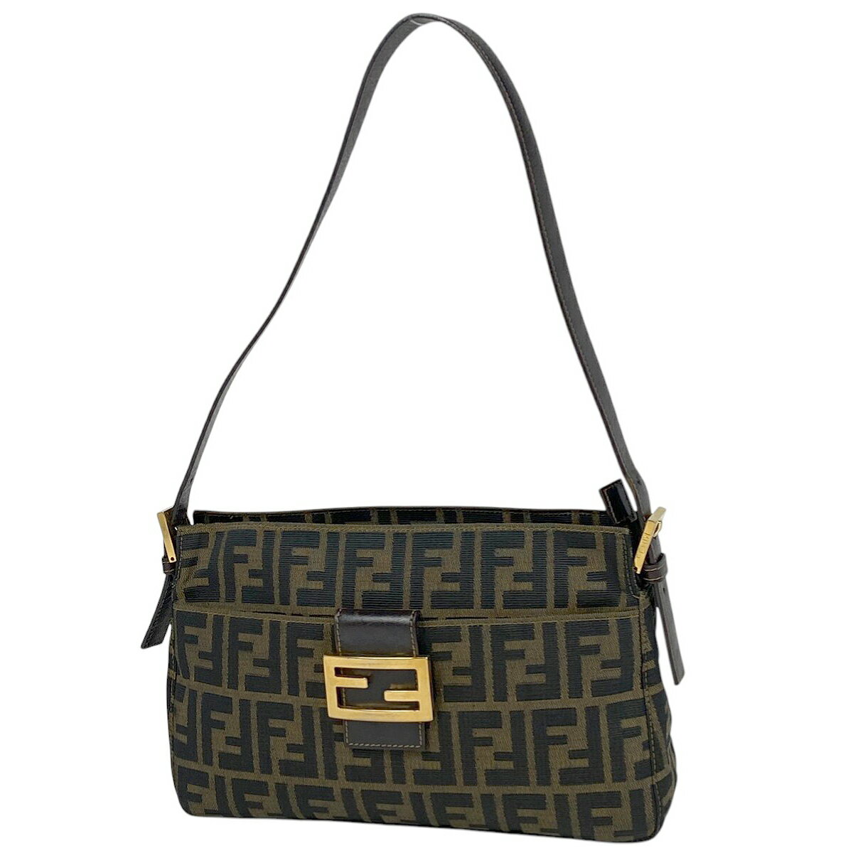 フェンディ FENDI ズッカ柄 ショルダーバッグ ハンドバッグ ワンショルダー ショルダーバッグ キャンバス ブラウン レディース 【中古】