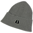 モンクレール MONCLER ロゴ ビーニー ニット帽 リック オウエンス メンズ 帽子 ニットキャップ カシミヤ グレー レディース 【中古】