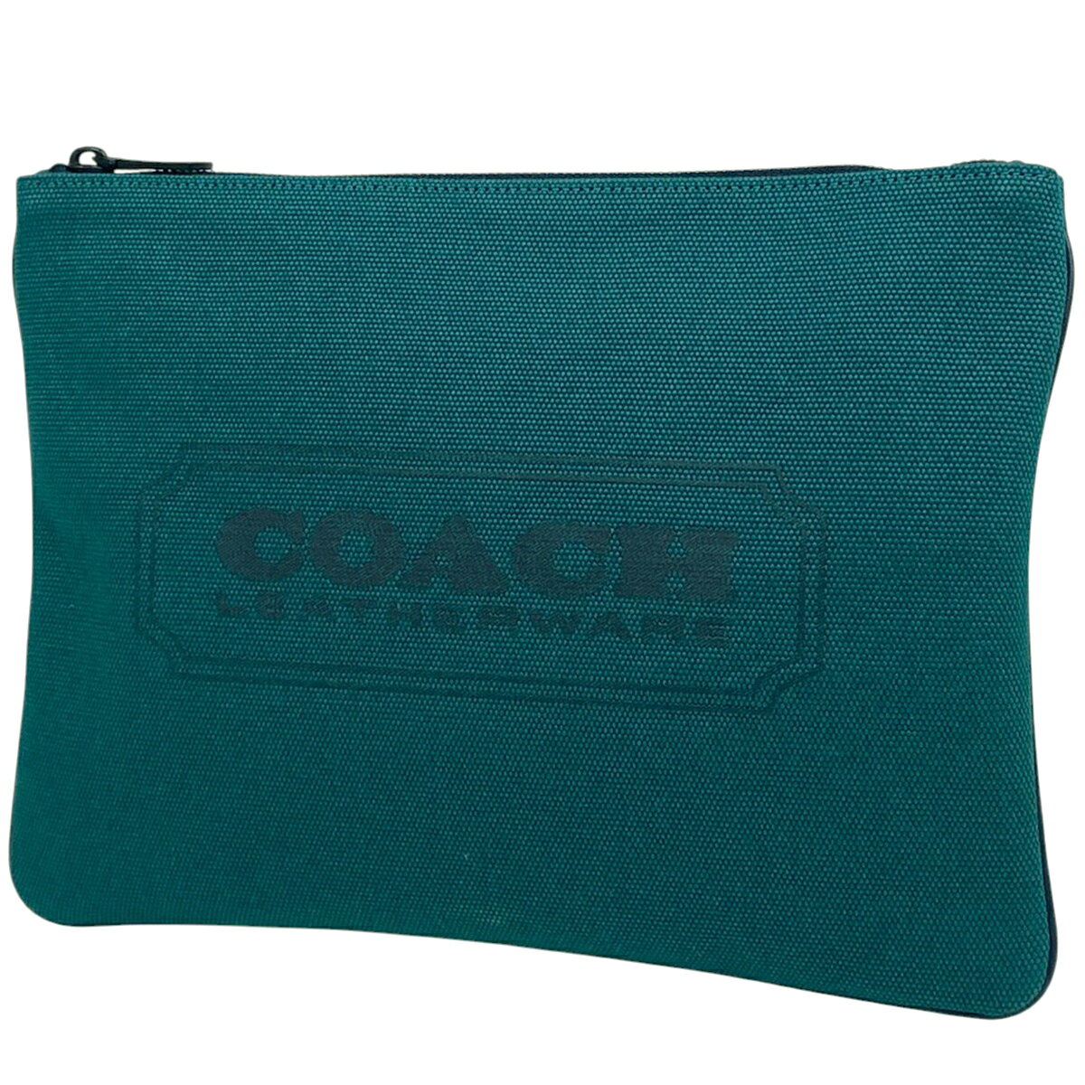 【在庫一掃】 コーチ COACH ロゴ クラッチバッグ ポーチ クラッチバッグ キャンバス ブルー C7948G レディース 【中古】