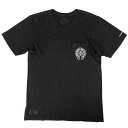クロムハーツ CHROME HEARTS ホースシュー プリント Tシャツ クルーネック トップス 半袖Tシャツ 綿 ブラック メンズ 【中古】
