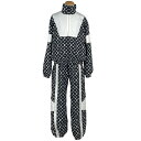 ルイ・ヴィトン Louis Vuitton モノグラムプリント テクニカルトラック セットアップ ロゴ セットアップ ナイロン ブラック ホワイト メンズ 【中...