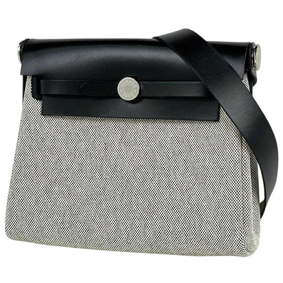 エルメス HERMES エールバッグ ジップ ミニ ルトゥルネ 斜め掛け ヴァッシュハンター ショルダーバッグ トワルアッシュ ブラック K レディース 【中古】のサムネイル