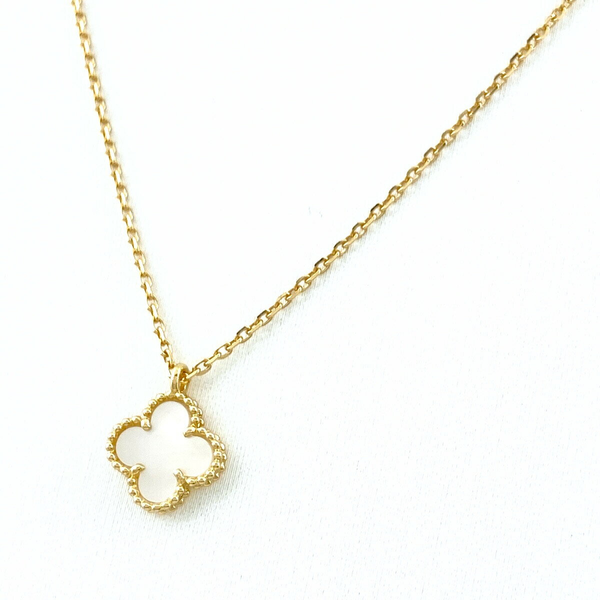 ヴァンクリーフ＆アーペル Van Cleef ＆ Arpels スウィート アルハンブラ ネックレス YG イエローゴールド ペンダント 花 ネックレス 750 シェル レディース 【中古】 msp29のサムネイル