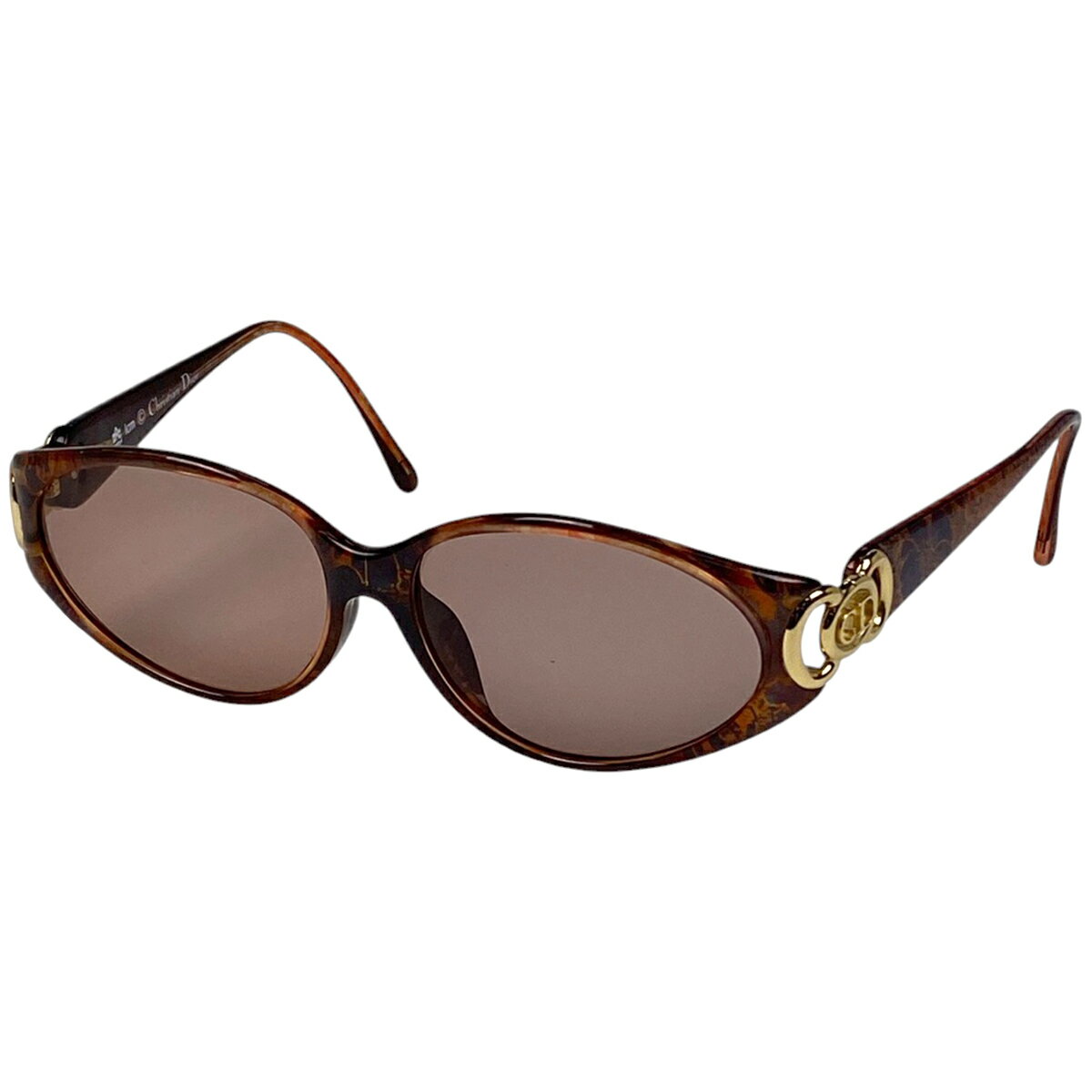 クリスチャンディオール Christian Dior ロゴ サングラス 花柄 ハイビスカス サングラス プラスチック ブラウン レディース 【中古】 msp39