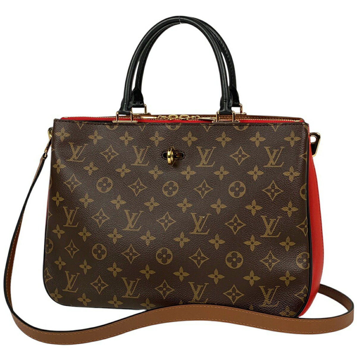 ルイ・ヴィトン Louis Vuitton ミルフィーユ 2WAY ショルダーバッグ ハンドバッグ モノグラム ブラウン レッド M44254 レディース 【中古】(4)