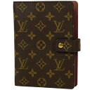 ルイ・ヴィトン Louis Vuitton アジェンダ MM 手帳カバー システム手帳 手帳 モノグラム ブラウン R20105 レディース 【中古】