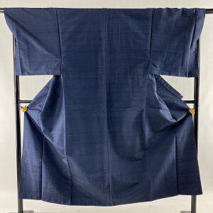 男着物 秀品 紬 紺色 袷 身丈151cm 裄丈72cm L 正絹 ネット通販