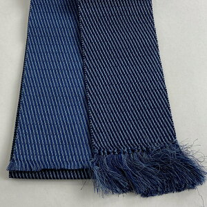 角帯 美品 優品 幾何学 藍色 正絹 ネット予約