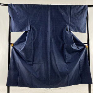 男着物 美品 優品 紬 アンサンブル 亀甲絣 紺色 袷 身丈146.5cm 裄丈67.5cm M 正絹 通販