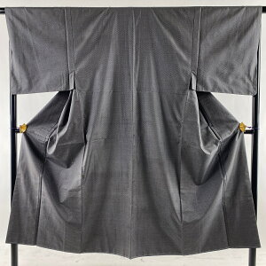 男着物 美品 秀品 証紙あり アンサンブル 紬 亀甲絣 紺色 袷 身丈140cm 裄丈68.5cm S 正絹 キャンペーン