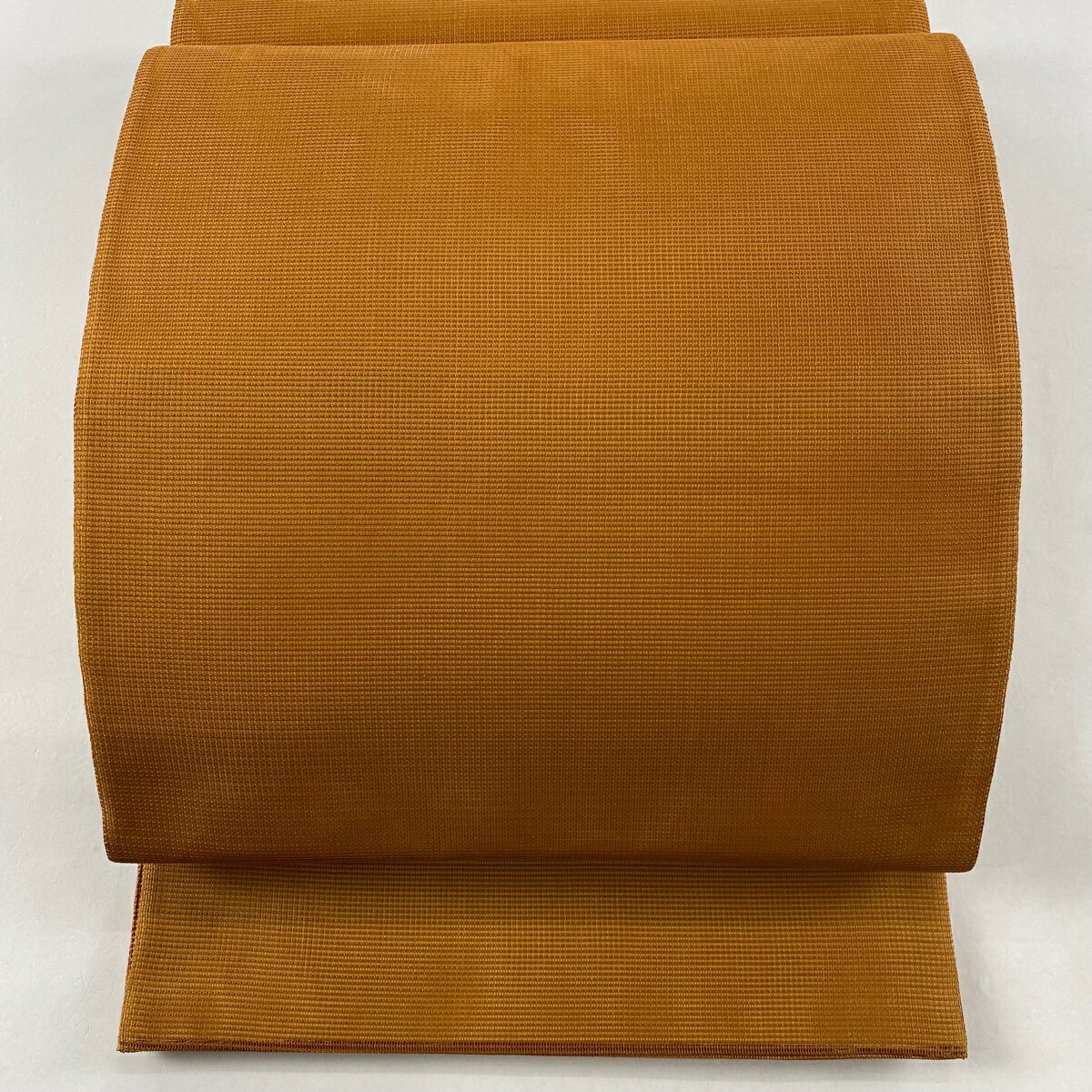 袋帯 美品 秀品 夏帯 赤茶 全通 正絹 【中古】のサムネイル