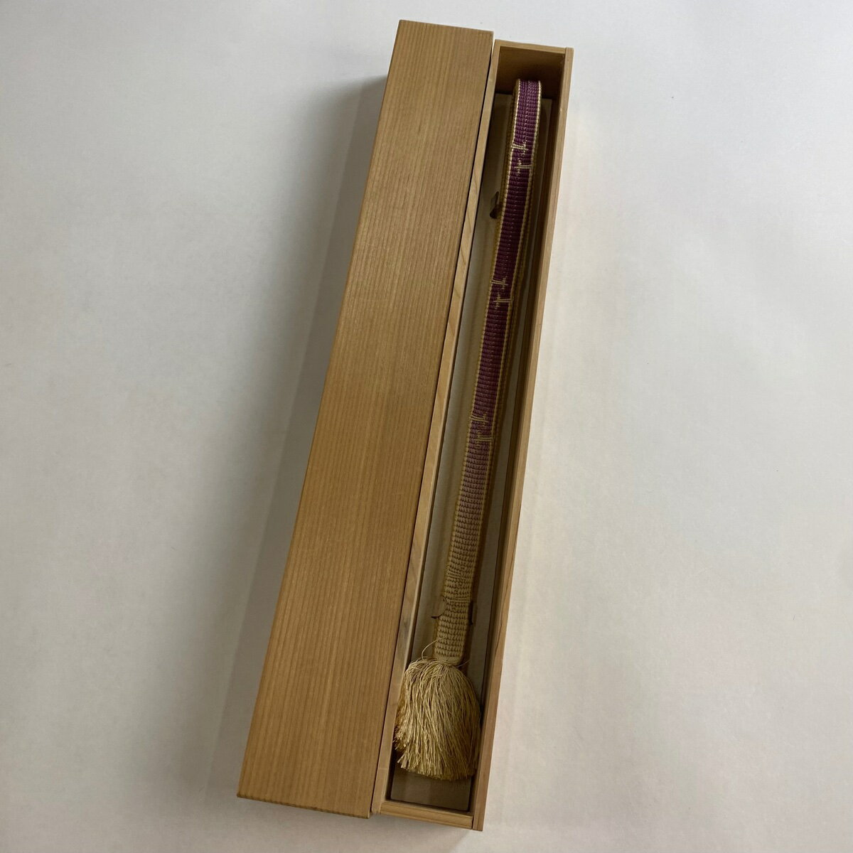 帯締め 優品 幾何学模様 薄茶色 正絹 和装小物 【中古】