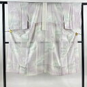 【在庫一掃】 長襦袢 身丈125cm 裄丈62cm S 雲文 地紋 ぼかし 薄紫 正絹 美品 秀品 【中古】