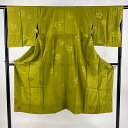 【在庫一掃】 長襦袢 身丈130cm 裄丈65.5cm M やまと 桜 鶯色 正絹 美品 名品 【中古】