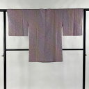 道行 身丈86.5cm 裄丈62cm S 和装コート 角衿 落款あり 草花 ぼかし 紫 正絹 美品 秀品 【中古】 msp70