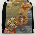 袋帯 美品 秀品 全通袋帯 桜 向かい鳥 唐織 金銀糸 銀色 全通 正絹 【中古】 msp50