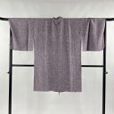 道中着 身丈102cm 裄丈68.5cm L 和装コート 幾何学 灰紫 正絹 逸品 【中古】 msp50